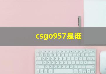 csgo957是谁