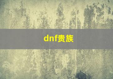 dnf贵族