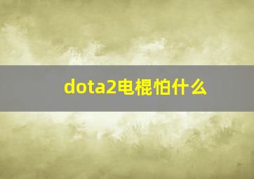 dota2电棍怕什么