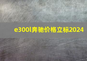 e300l奔驰价格立标2024