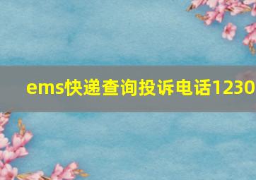 ems快递查询投诉电话12305