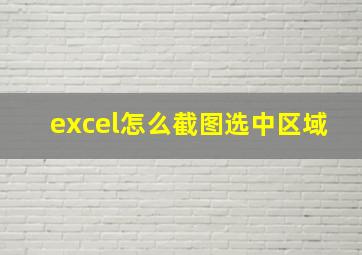 excel怎么截图选中区域