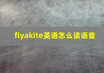 flyakite英语怎么读语音