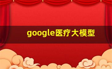 google医疗大模型