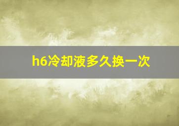 h6冷却液多久换一次