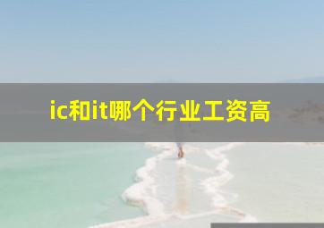 ic和it哪个行业工资高