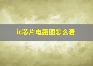 ic芯片电路图怎么看