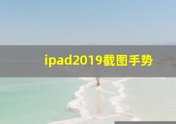 ipad2019截图手势