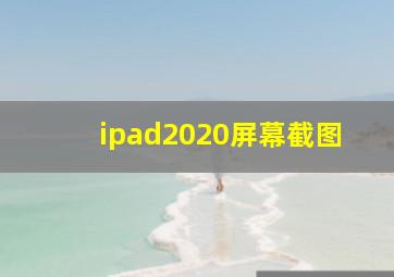 ipad2020屏幕截图