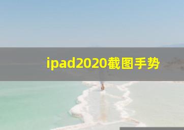 ipad2020截图手势