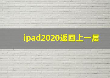 ipad2020返回上一层