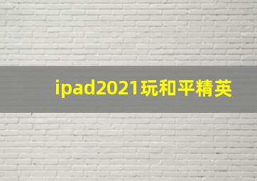 ipad2021玩和平精英