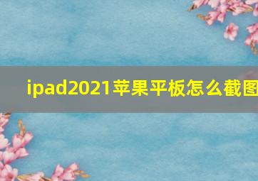 ipad2021苹果平板怎么截图