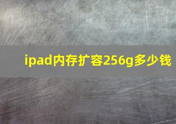 ipad内存扩容256g多少钱