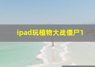 ipad玩植物大战僵尸1