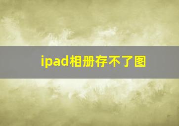 ipad相册存不了图