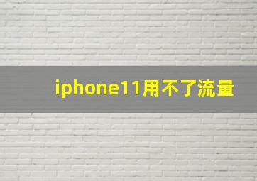 iphone11用不了流量