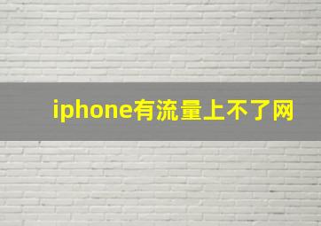 iphone有流量上不了网