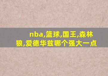 nba,篮球,国王,森林狼,爱德华兹哪个强大一点