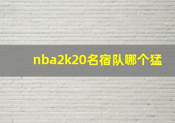 nba2k20名宿队哪个猛