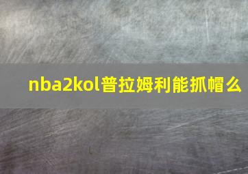 nba2kol普拉姆利能抓帽么