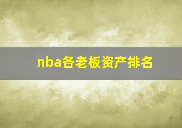 nba各老板资产排名