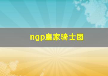 ngp皇家骑士团