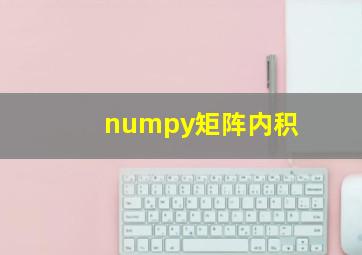 numpy矩阵内积