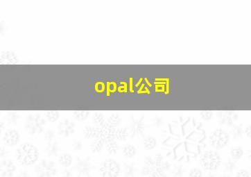 opal公司