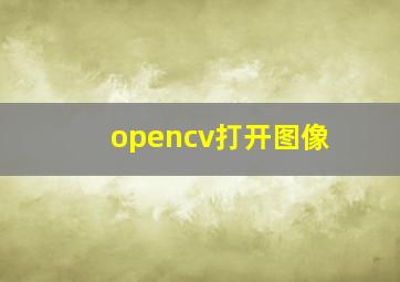 opencv打开图像