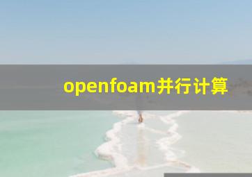 openfoam并行计算