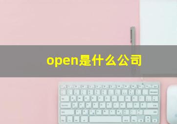 open是什么公司