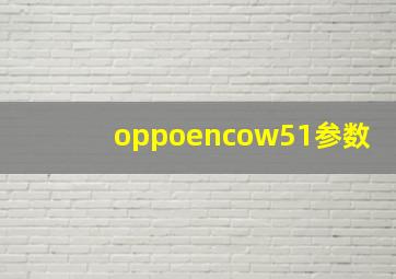 oppoencow51参数