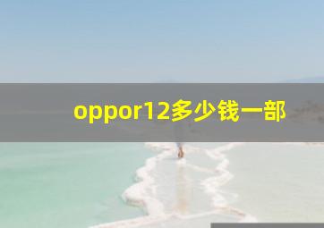 oppor12多少钱一部