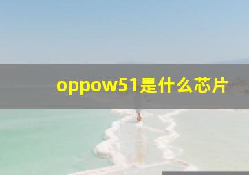 oppow51是什么芯片