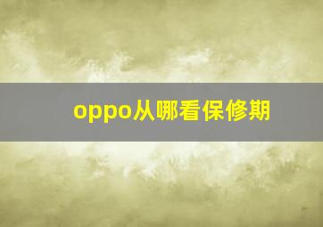 oppo从哪看保修期