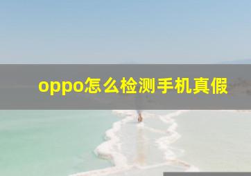 oppo怎么检测手机真假