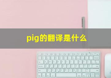 pig的翻译是什么