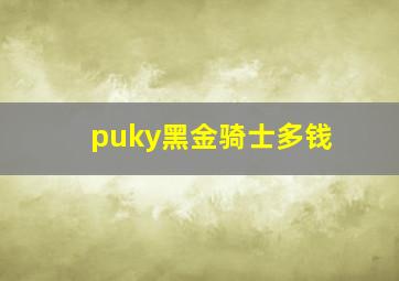 puky黑金骑士多钱