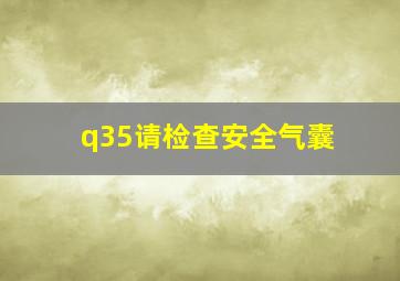 q35请检查安全气囊