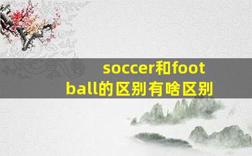 soccer和football的区别有啥区别