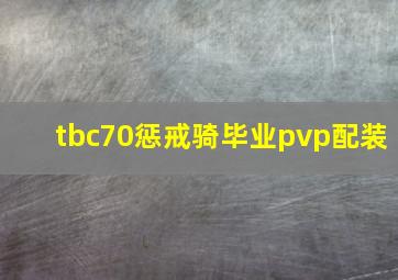 tbc70惩戒骑毕业pvp配装