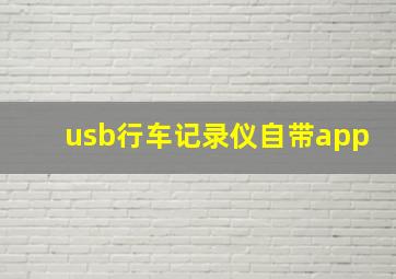 usb行车记录仪自带app