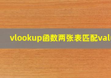 vlookup函数两张表匹配value