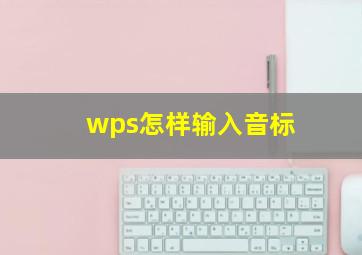 wps怎样输入音标