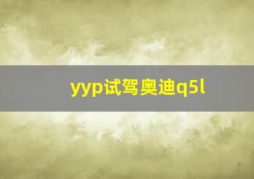 yyp试驾奥迪q5l