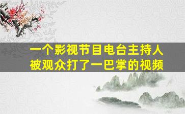 一个影视节目电台主持人被观众打了一巴掌的视频