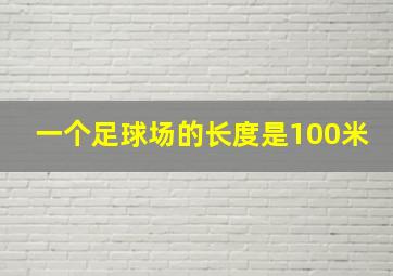 一个足球场的长度是100米