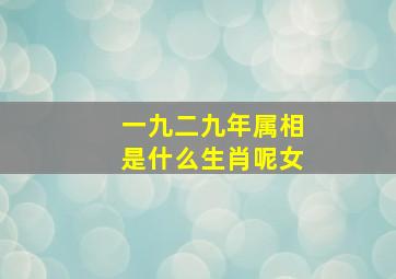 一九二九年属相是什么生肖呢女