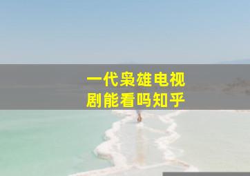 一代枭雄电视剧能看吗知乎